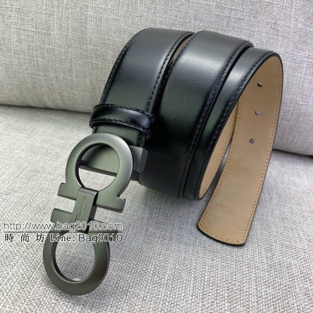 菲拉格慕男士皮帶 Ferragamo雙面牛皮紋理腰帶  jjp1925